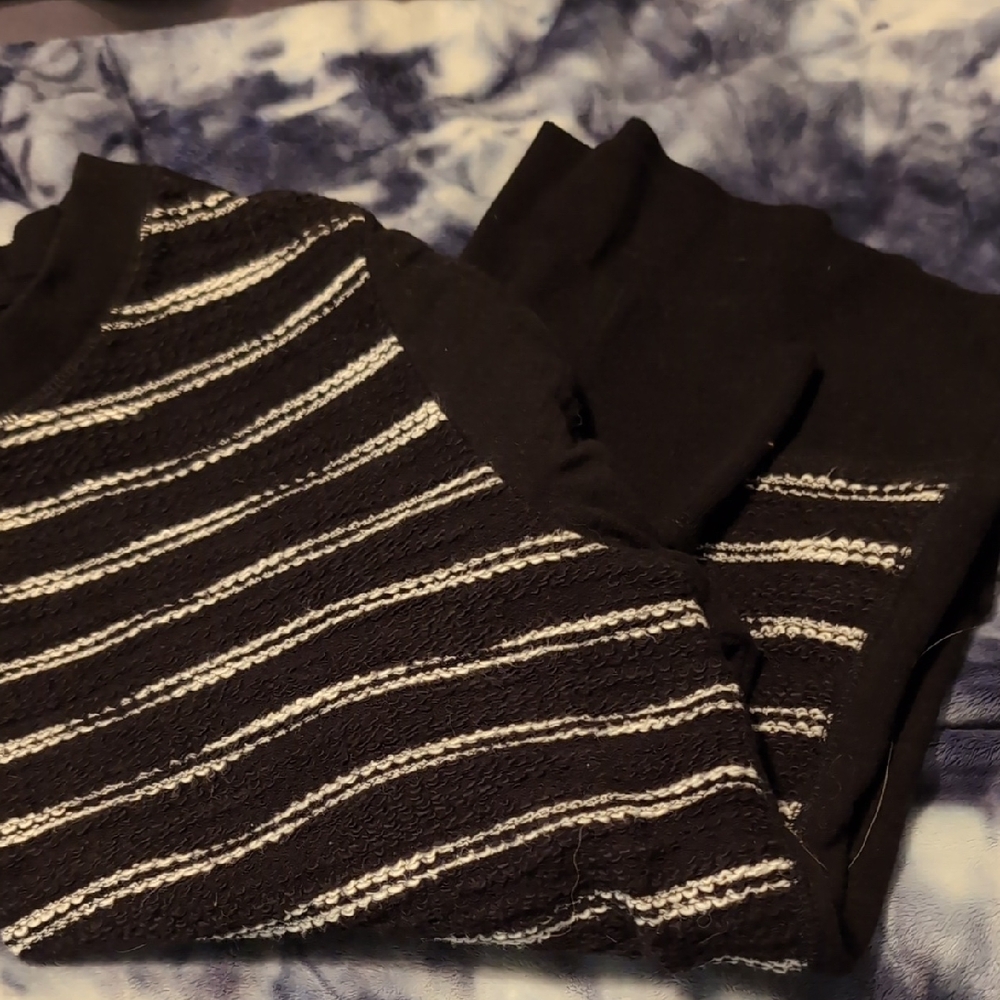 Black and White Striped Sweater